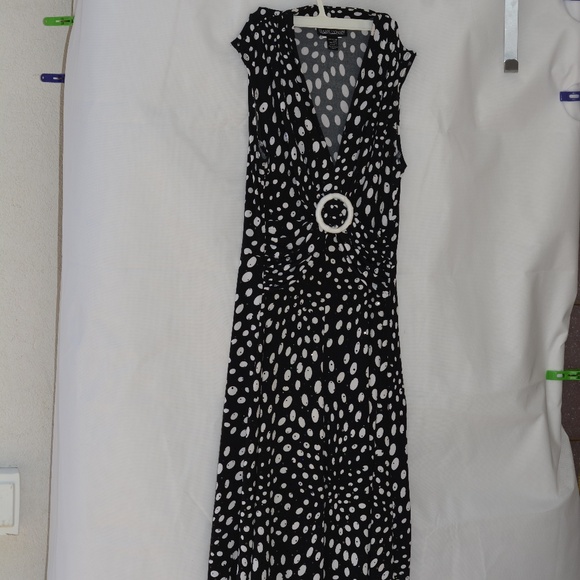 Frank Lyman Design PolkaDot Sequined  Jersey Dress S 10 - Picture 1 of 7